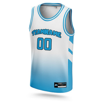 Cartoon Blue Custom Basketball Jersey