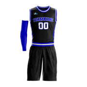 Black-Blue Custom Basketball Jersey and Shorts Team Uniform Set