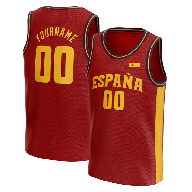 Custom Spain Basketball Jersey