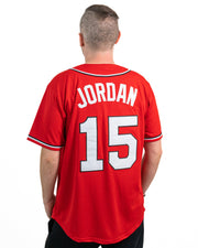 Red-White Custom Baseball Jersey