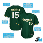 Green White-Yellow Custom Baseball Jersey Bulk Customized