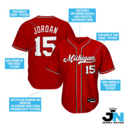 Red-White Custom Baseball Jersey Bulk Customized