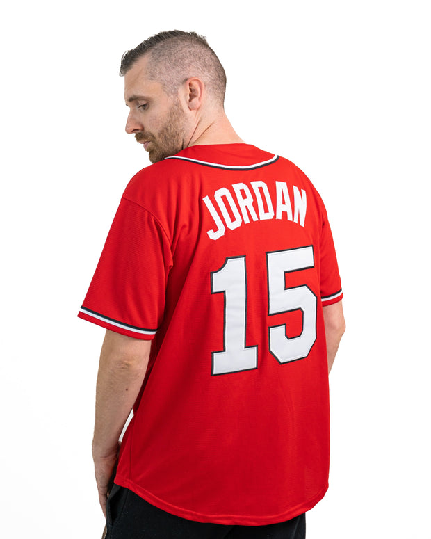 Red-White Custom Baseball Jersey Model 2